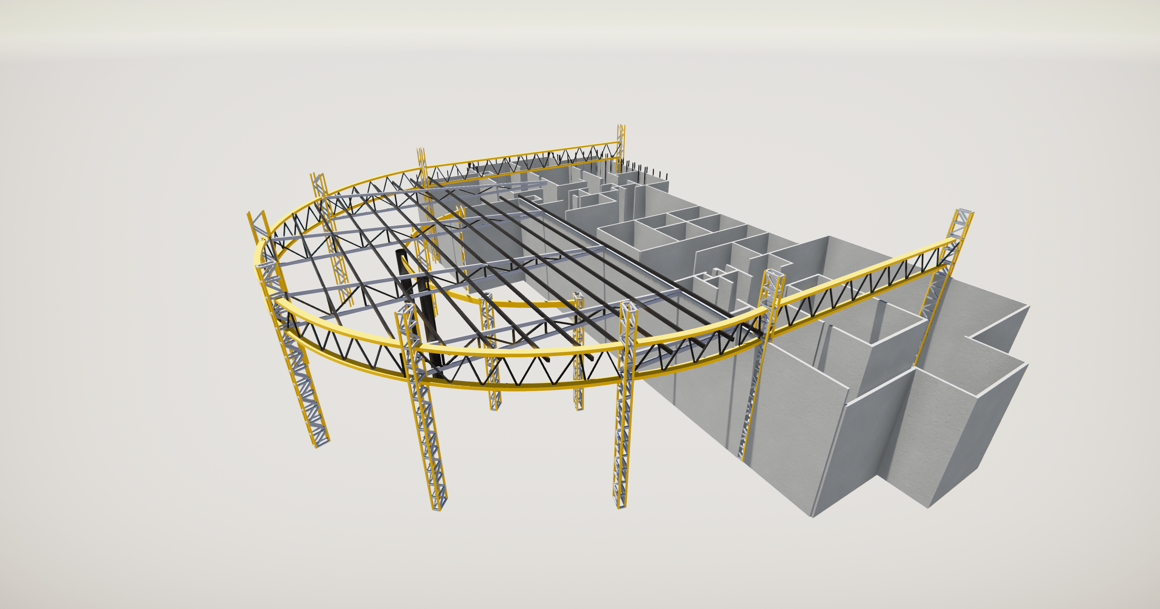 Çelik konstrüksiyon çelik yapı Tekla structure Statik proje profesyonel çelik kurumsal çatı korkuluk çelik çatı sundurma depo hangar